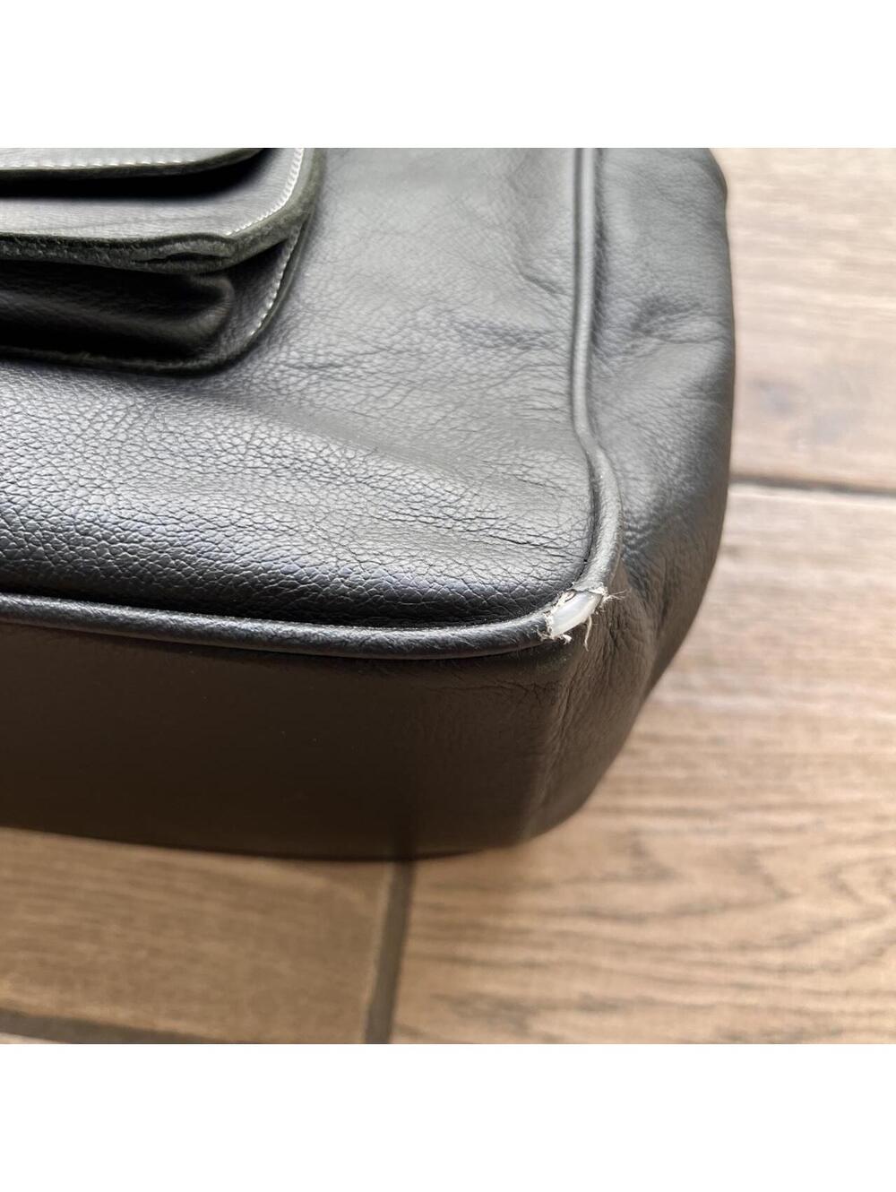 Y2K Black Harley Davidson Grunge Leather Shoulder Bag - Picture 6 of 8